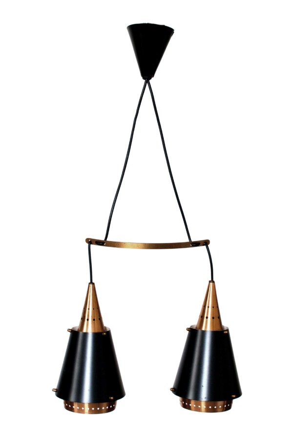 lampadario scandinavo a 2 luci coniche _ L061